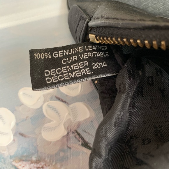 DKNY 2014 Crossbody Goldtone Black Leather Purse - Picture 16 of 16